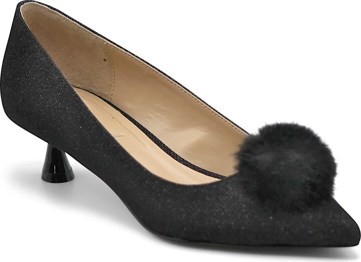 Amon Pointed Toe Kitten Heel Pump