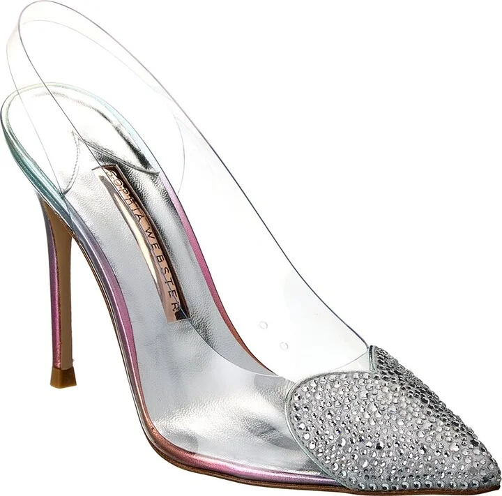 Amora Vinyl & Leather Slingback Pump