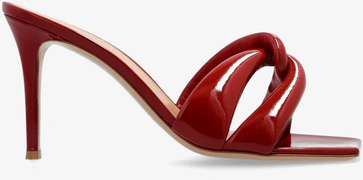 Amour 85 Glossy Leather Mules