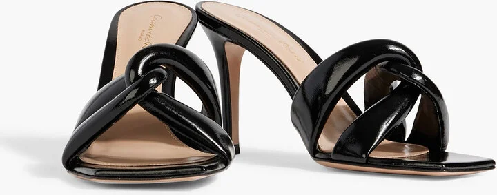 Amour twisted patent-leather mules - Image 5