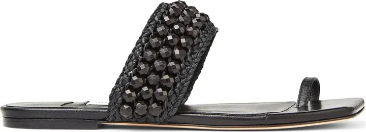 Amoure beaded flat sandals