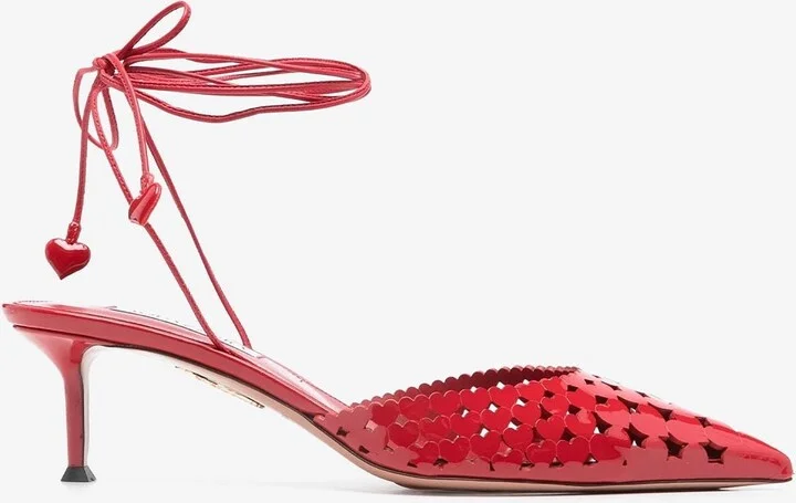 Amourose 50 Leather Openwork Pumps