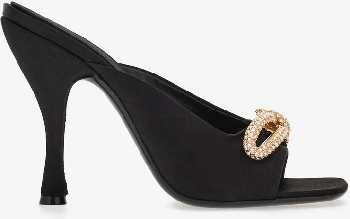 Amy 105 Bow-Embellished Mules