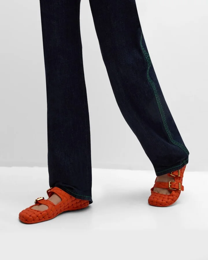 Amy Intreccio Dual Mary Jane Ballerina Flats - Image 3