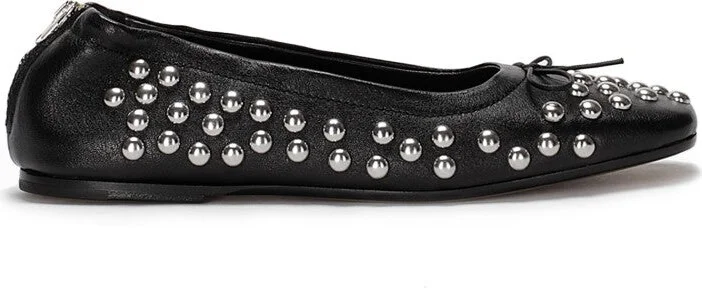 Amy Zip Closure Leather Ballet Flats