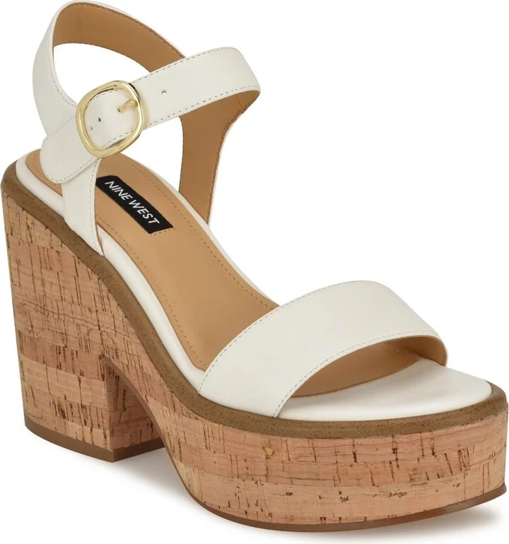 AMY3 Womens Cushioned Footbed Faux Leather Platform Sandals