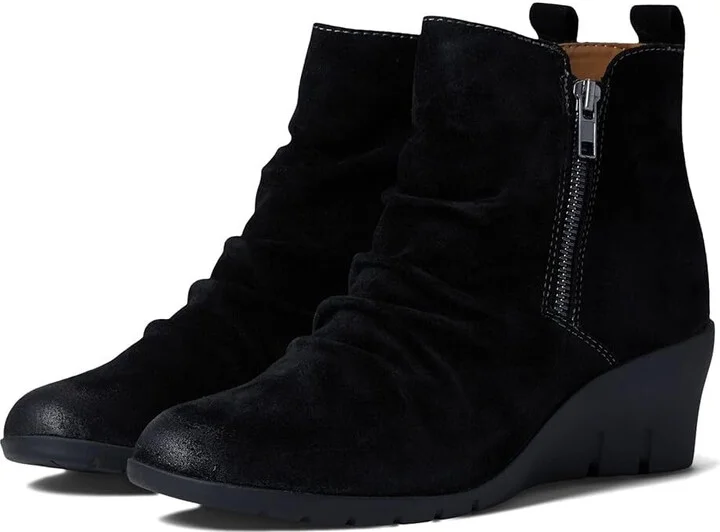Ana Boots Women's Black Waterproof Round Toe Ankle Bootie ZPO3532