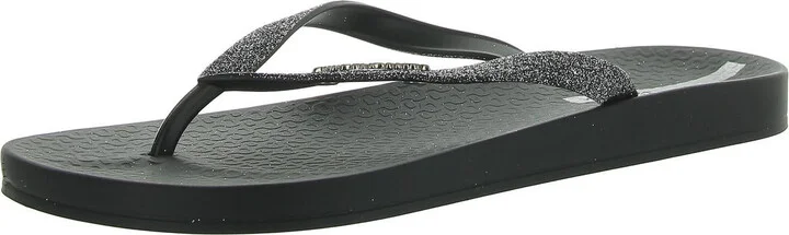 Ana Womens Glitter Footbed Flip-Flops