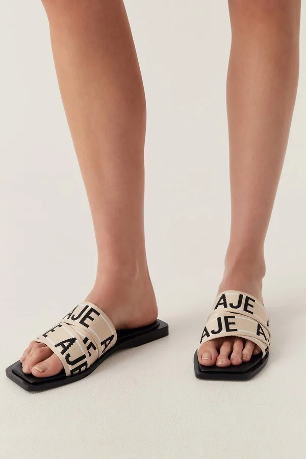 Anais Logo Slide In Colour Black/Natural Size 35 - Image 2