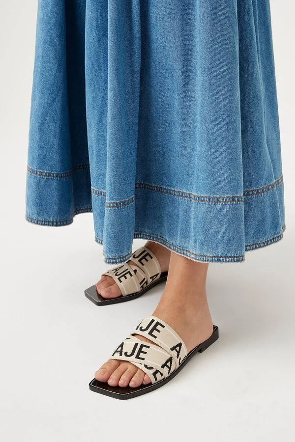 Anais Logo Slide In Colour Black/Natural Size 35 - Image 2