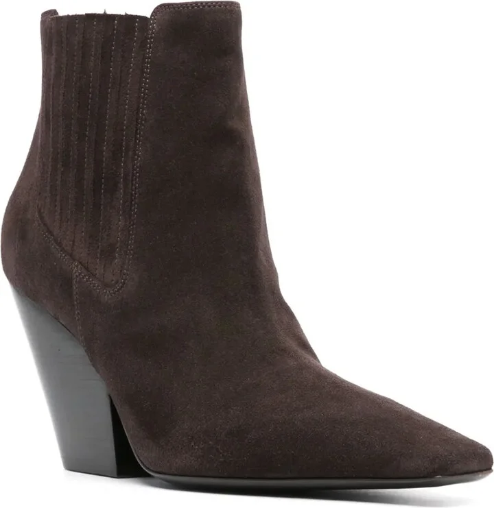 Anastasia 100mm Western-style suede boots - Image 2
