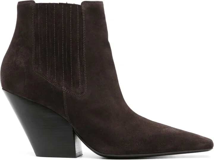 Anastasia 100mm Western-style suede boots
