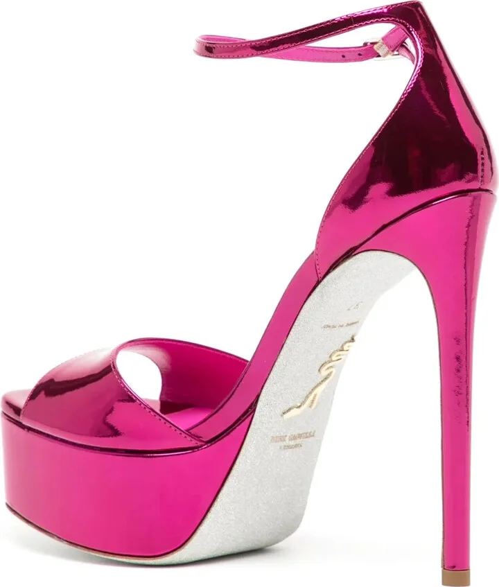 Anastasia 130mm metallic platform sandals - Image 3