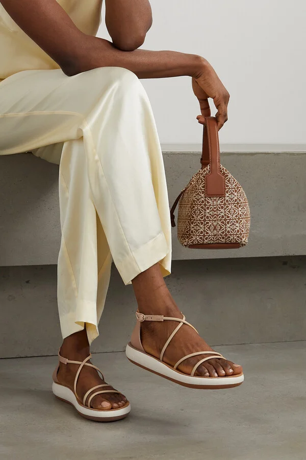 Ancient Greek Sandals - Anastasia Leather Sandals - Neutrals - Image 2