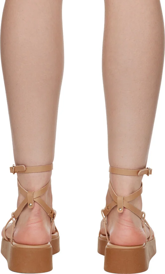 Ancient Greek Sandals Beige Aristea Sandals - Image 2