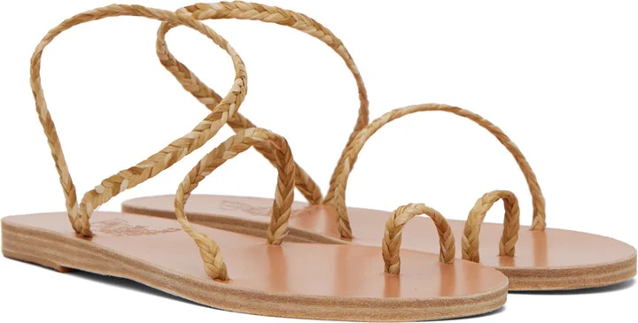 Ancient Greek Sandals Beige Eleftheria Sandals - Image 4