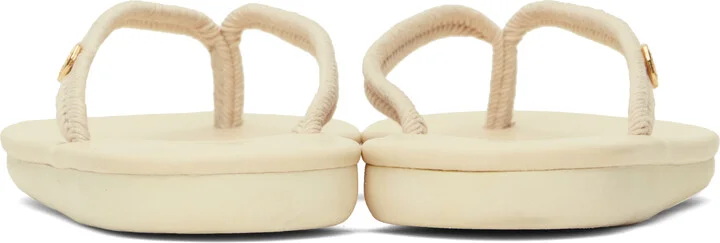 Ancient Greek Sandals Beige Saionara Rope Flip-Flops - Image 2
