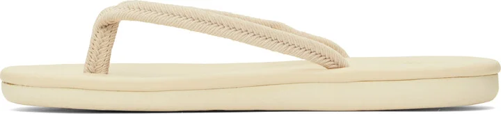 Ancient Greek Sandals Beige Saionara Rope Flip-Flops - Image 3