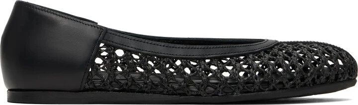 Ancient Greek Sandals Black Aeropi Ballerina Flats