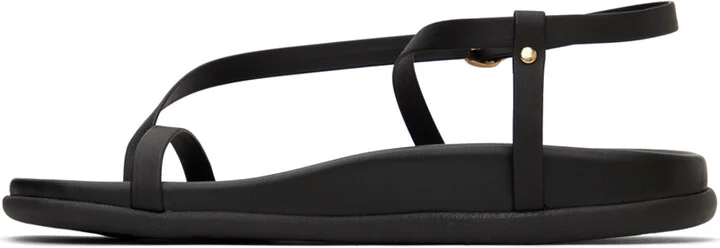 Ancient Greek Sandals Black Aimilia Sandals - Image 3