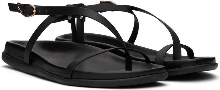 Ancient Greek Sandals Black Aimilia Sandals - Image 4