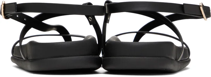 Ancient Greek Sandals Black Aimilia Sandals - Image 2