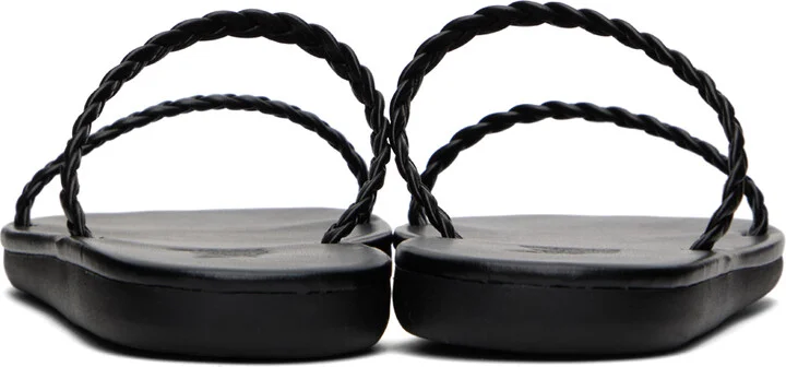 Ancient Greek Sandals Black Aprilia Sandals - Image 2