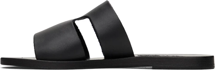 Ancient Greek Sandals Black Apteros Sandals - Image 3