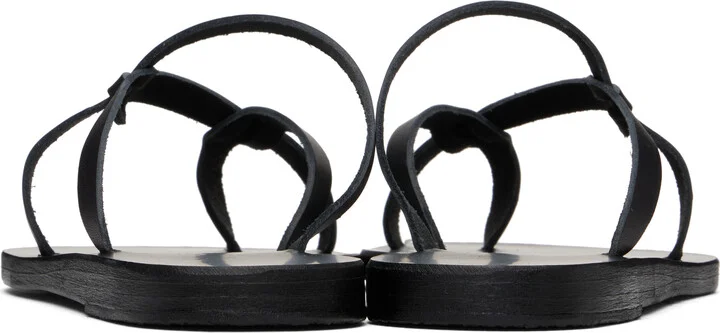 Ancient Greek Sandals Black Armos Sandals - Image 2