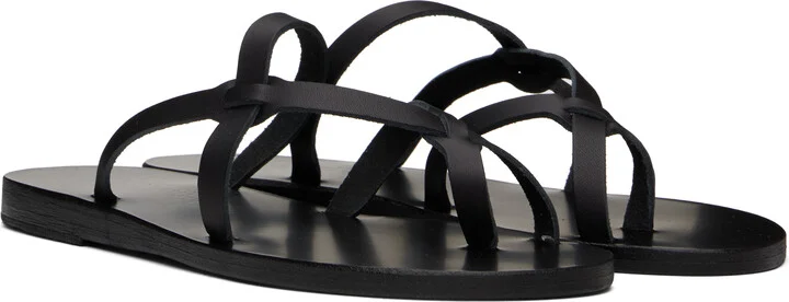 Ancient Greek Sandals Black Armos Sandals - Image 4