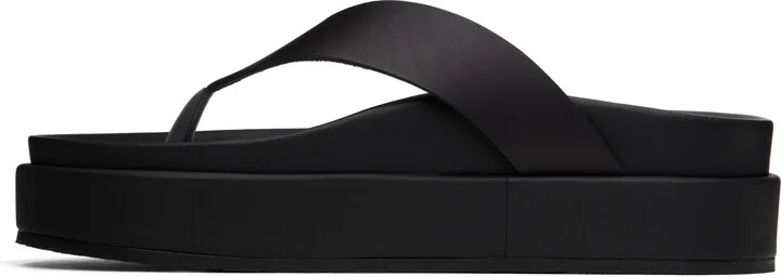 Ancient Greek Sandals Black Charys 2flatform Flip-Flops - Image 3
