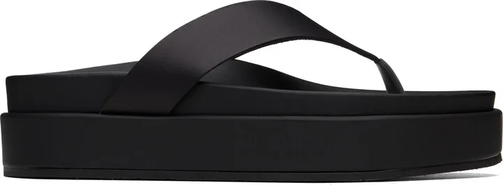 Ancient Greek Sandals Black Charys 2flatform Flip-Flops
