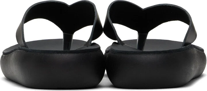 Ancient Greek Sandals Black Charys Comfort Flip-Flops - Image 2