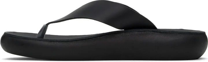 Ancient Greek Sandals Black Charys Comfort Flip-Flops - Image 3
