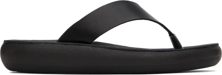 Ancient Greek Sandals Black Charys Comfort Sandals