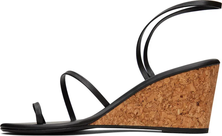 Ancient Greek Sandals Black Chora Heeled Sandals - Image 3