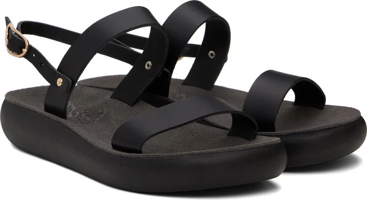 Ancient Greek Sandals Black Clio Comfort Sandals - Image 4