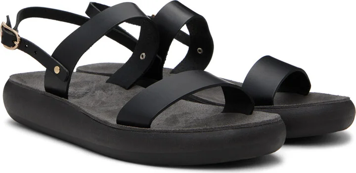 Ancient Greek Sandals Black Clio Comfort Sandals - Image 4