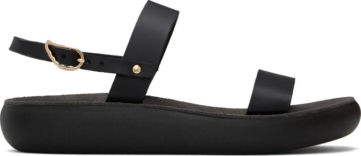 Ancient Greek Sandals Black Clio Comfort Sandals