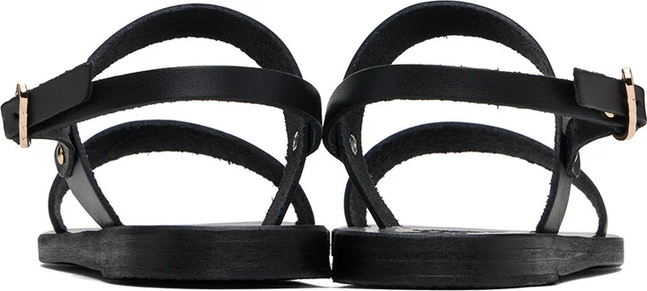 Ancient Greek Sandals Black Clio Sandals - Image 2