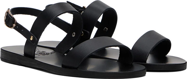 Ancient Greek Sandals Black Clio Sandals - Image 4