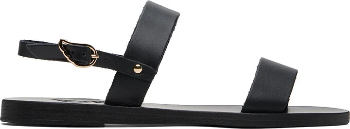 Ancient Greek Sandals Black Clio Sandals