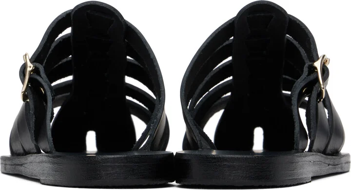 Ancient Greek Sandals Black Cosmia Sandals - Image 2