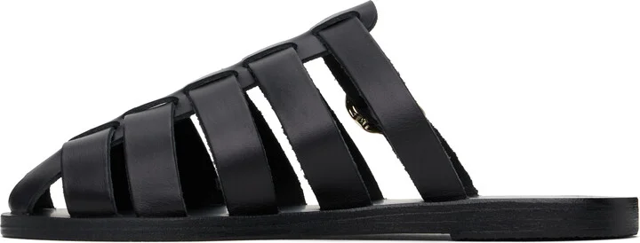 Ancient Greek Sandals Black Cosmia Sandals - Image 3