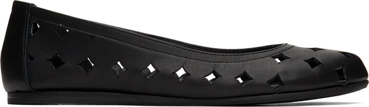 Ancient Greek Sandals Black Cyclopes Ballerina Flats