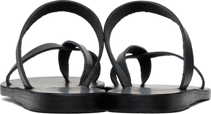 Ancient Greek Sandals Black Daphnae Sandals - Image 2