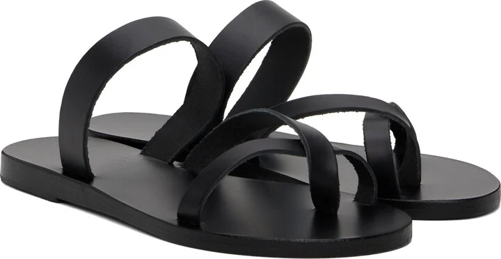 Ancient Greek Sandals Black Daphnae Sandals - Image 4