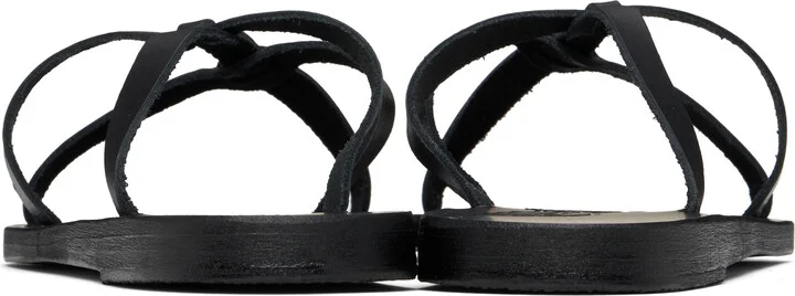 Ancient Greek Sandals Black Egopi Sandals - Image 2