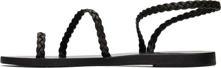 Ancient Greek Sandals Black Eleftheria Sandals - Image 3