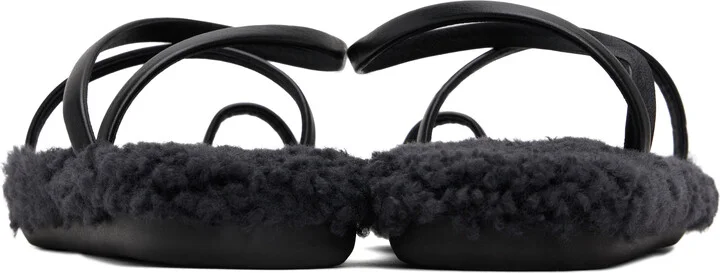 Ancient Greek Sandals Black Eleftheria Sandals - Image 2